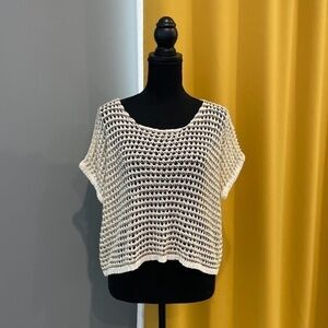 Pookie & Sebastian Oversized Sheer Top